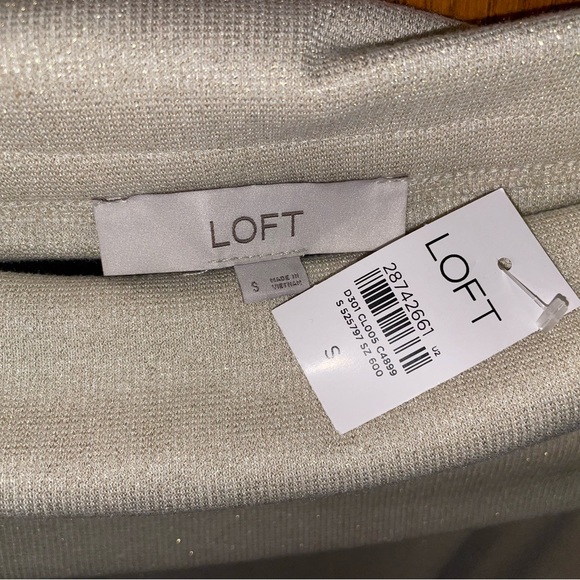 Loft cream sparkle sweater S - Picture 3 of 4